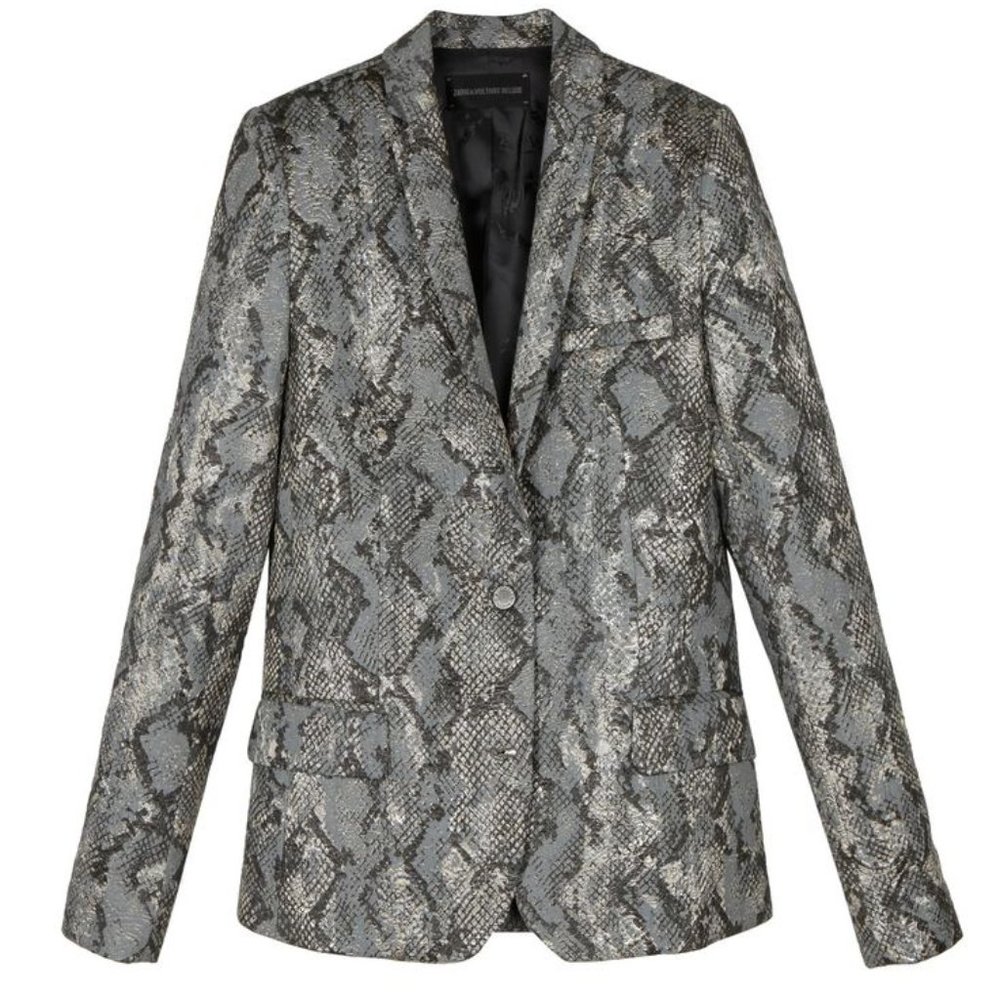Zadig & Voltaire Deluxe Veda Python Blazer New $9… - image 2